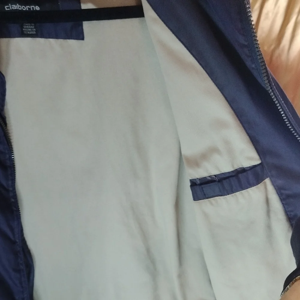 Claiborne Navy Blue Lightweight Windbreaker
